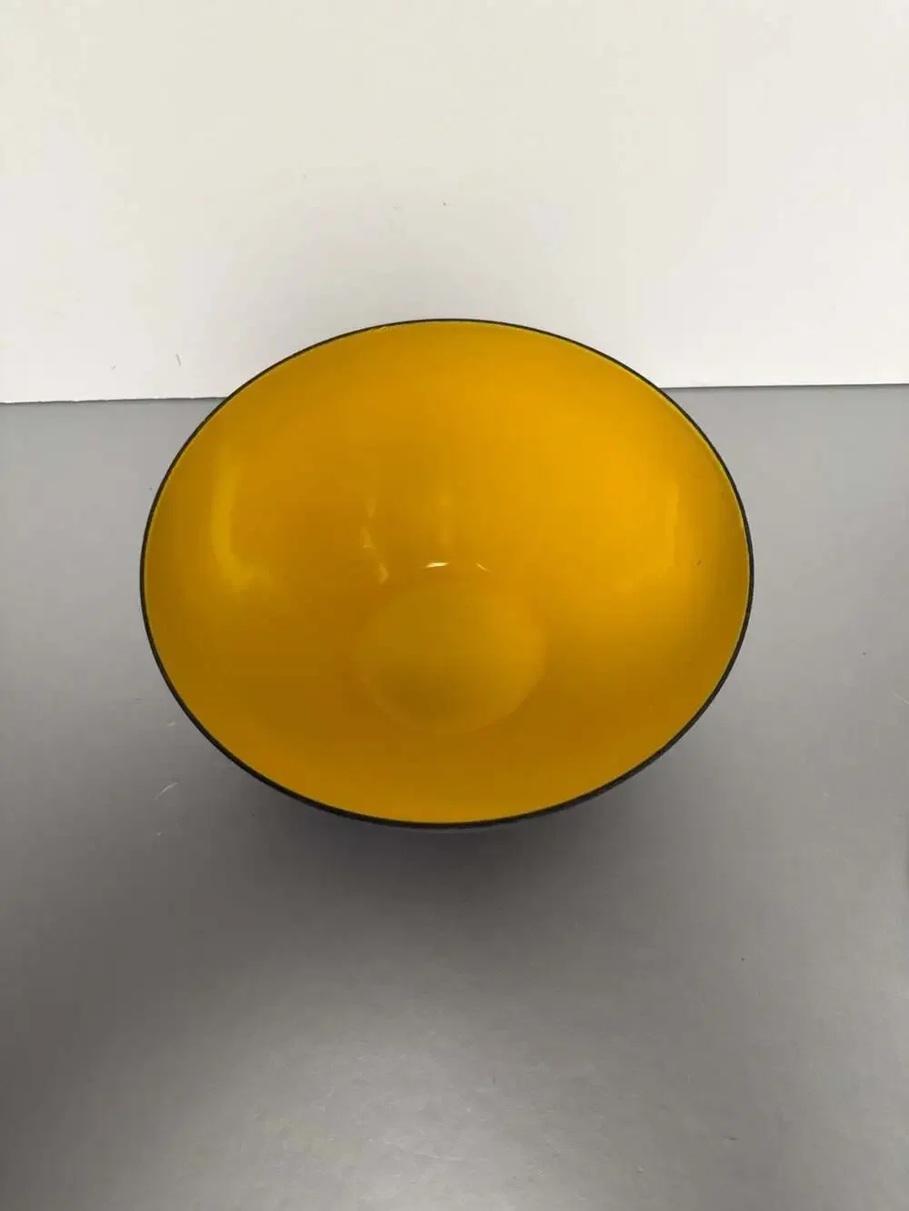 Vintage Herbert‎ Krenchel Krenit Bowl Yellow Enamel 8